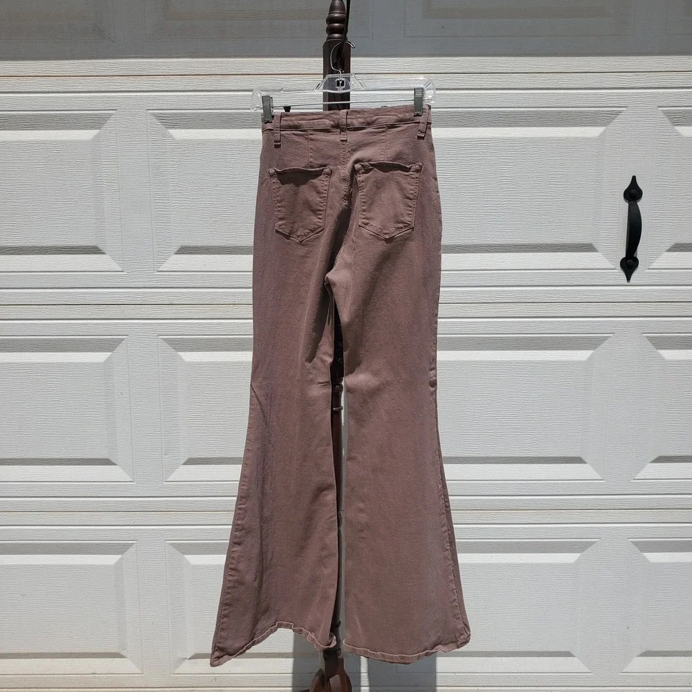 Fashion Nova Flare Bell Bottom Brown Tan‎ Pants SZ:9